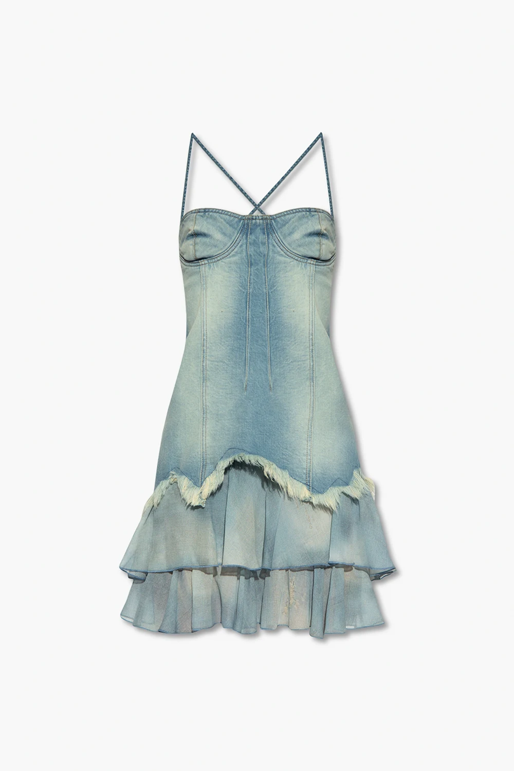 Jeansowa sukienka na ramiączkach