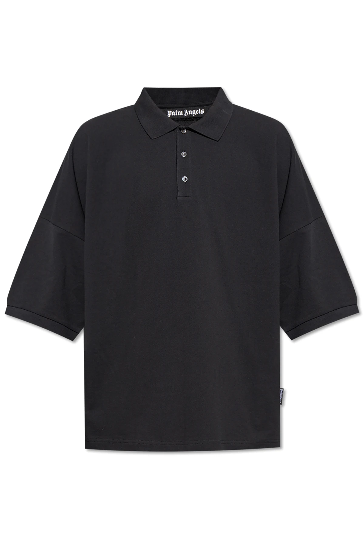 BLACK Polo with printed logo
