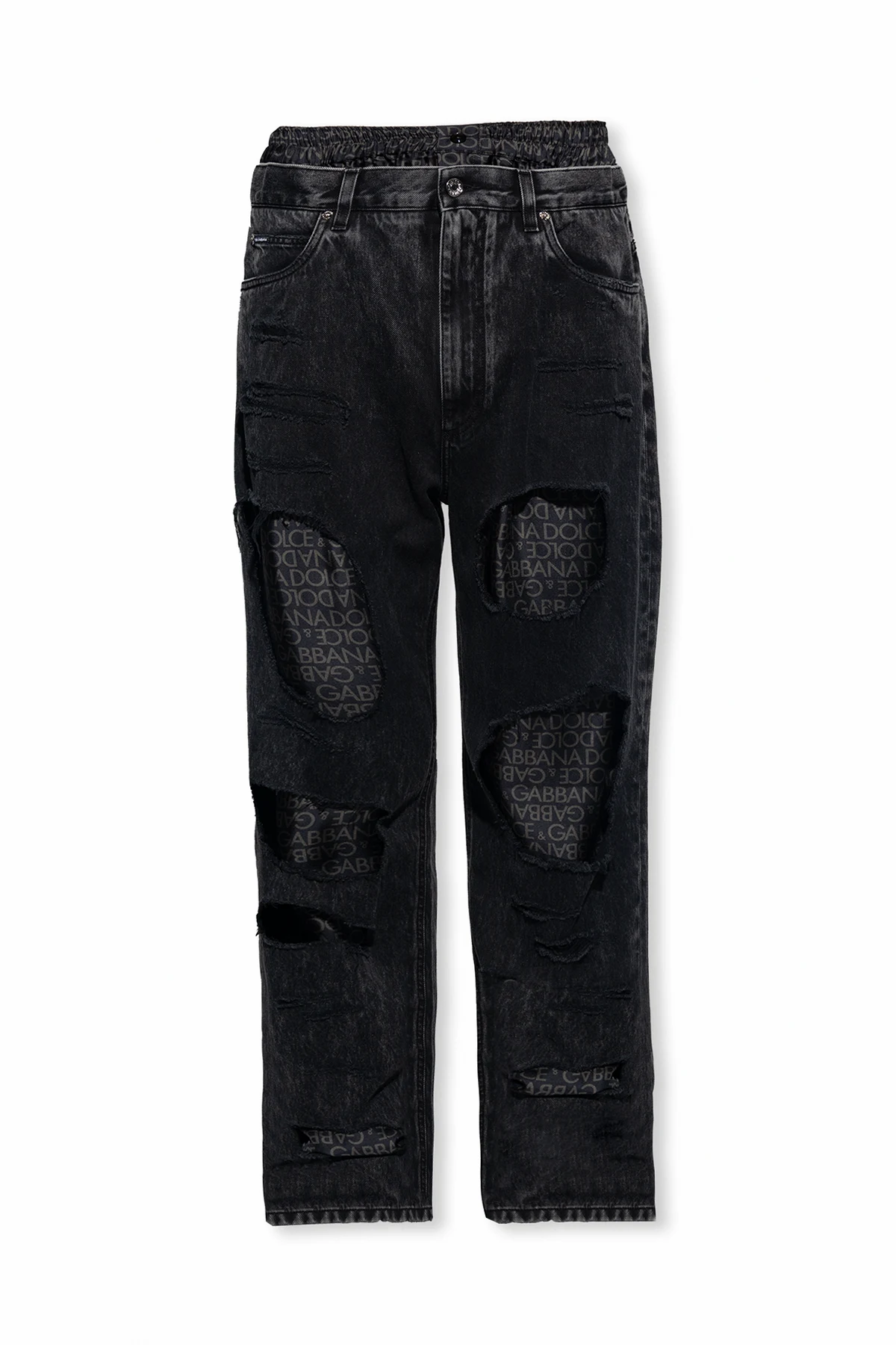 Jeans with boxer insert