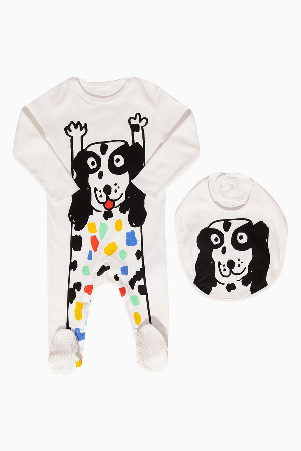 Babygrow and bib set