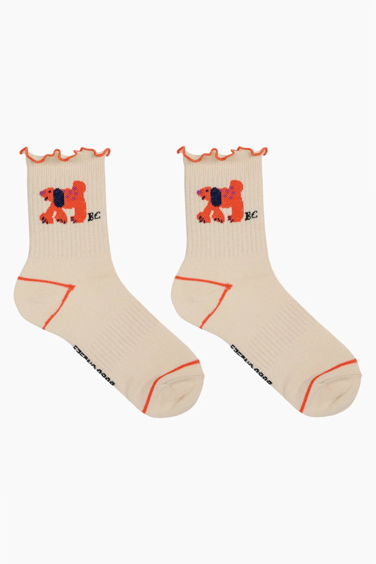 Socks with dog motif