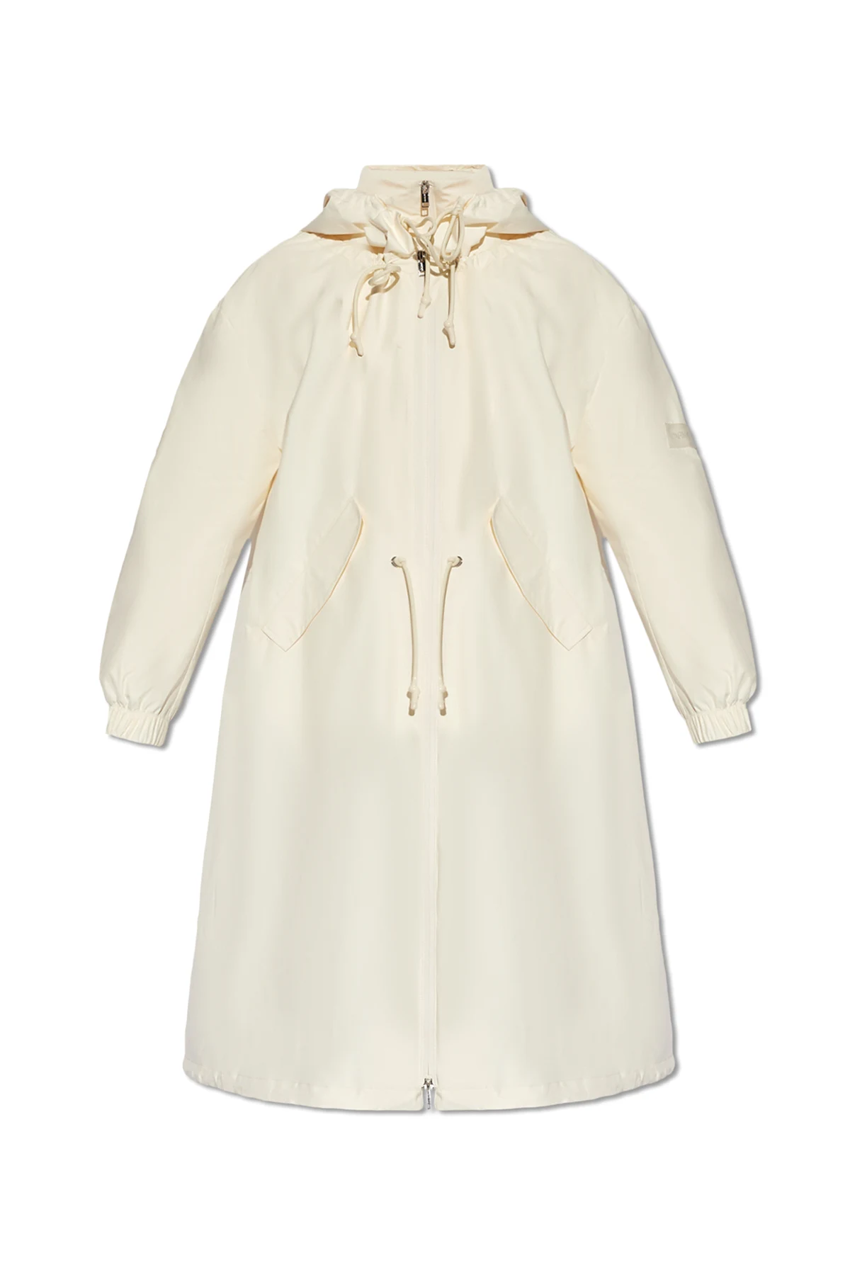 Two-layered coat with hood