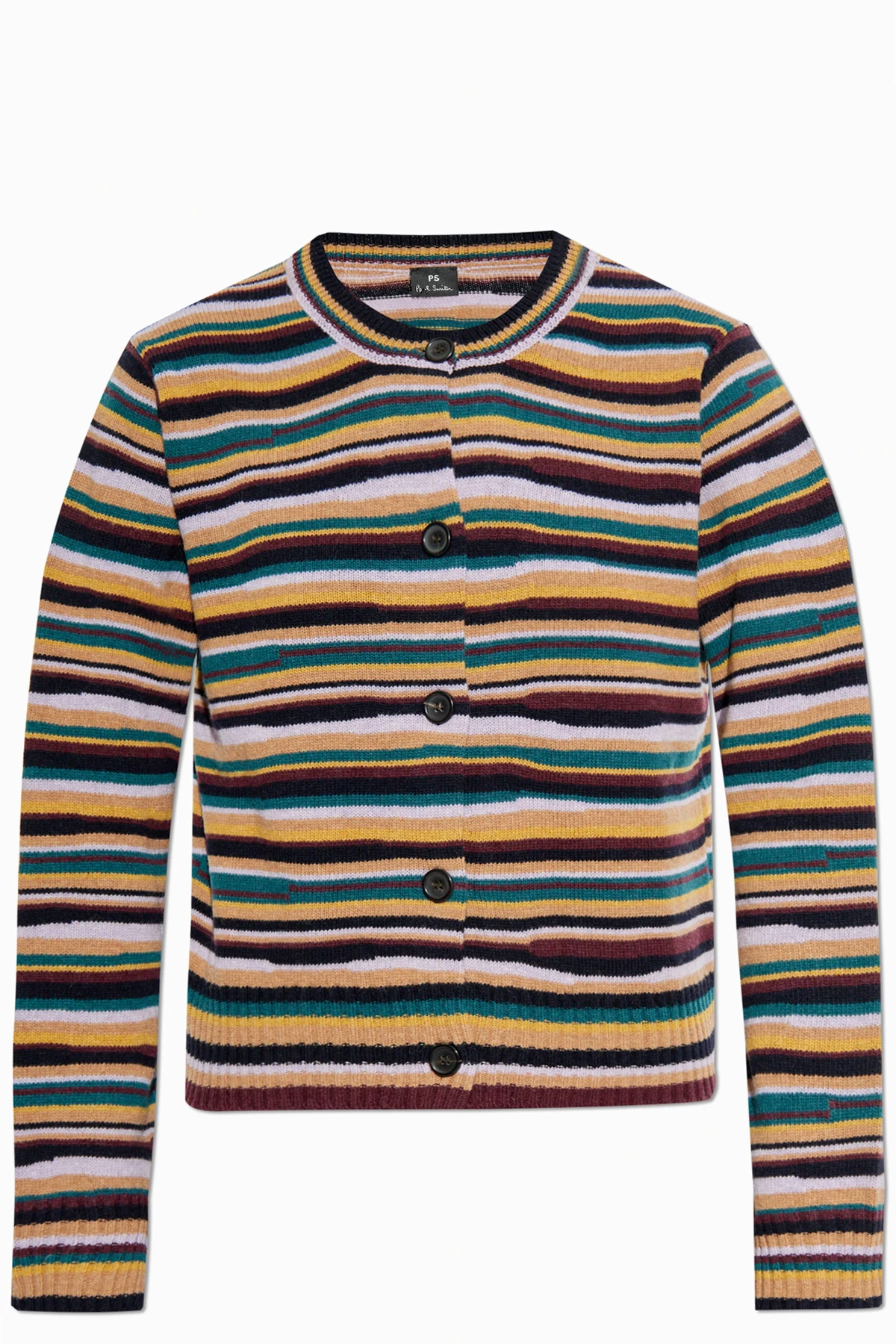 Gestreifte Strickjacke