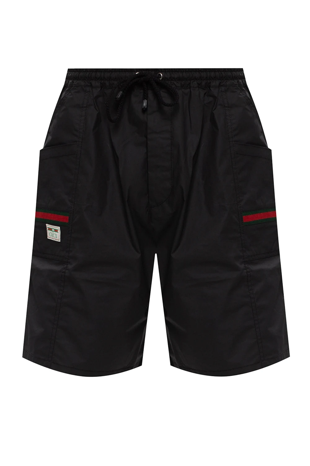 Coated shorts with logo