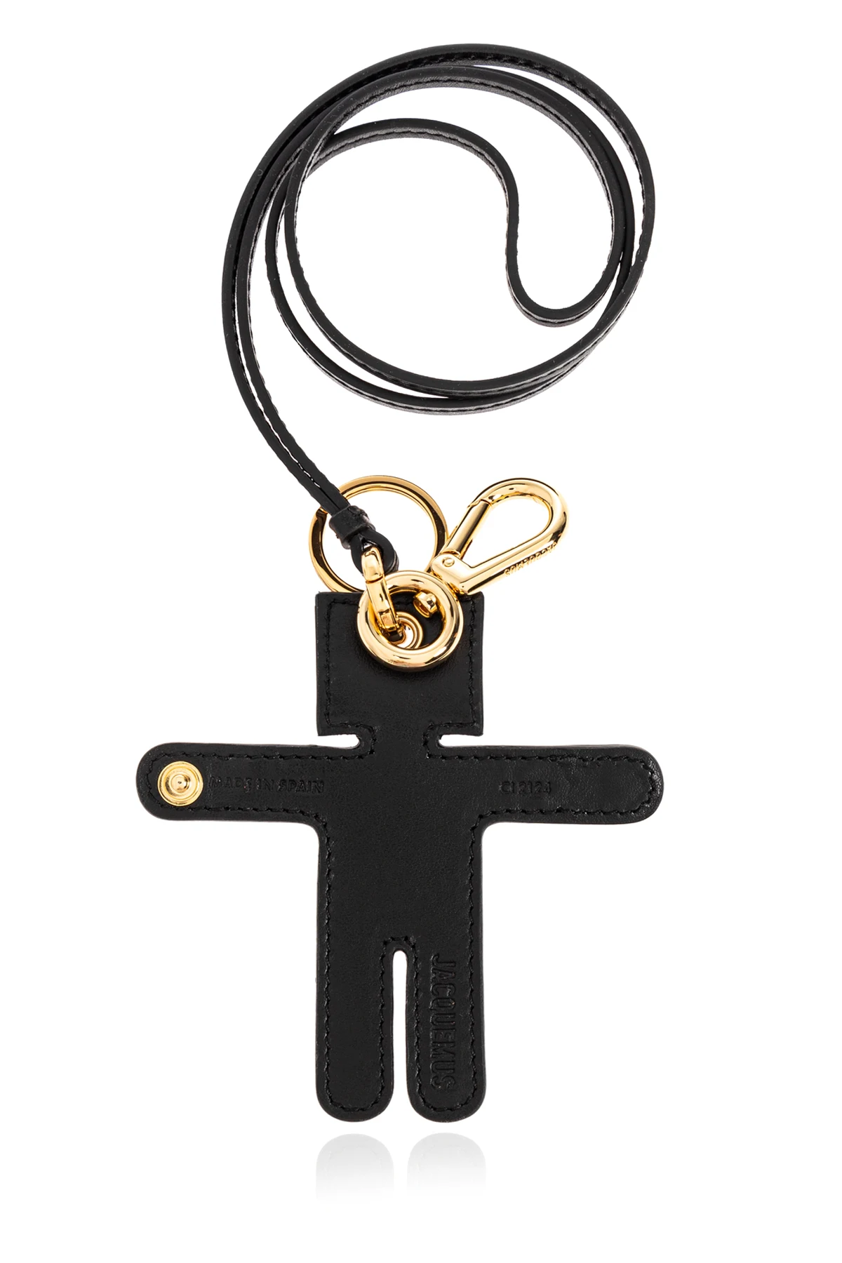 BLACK Leather keychain