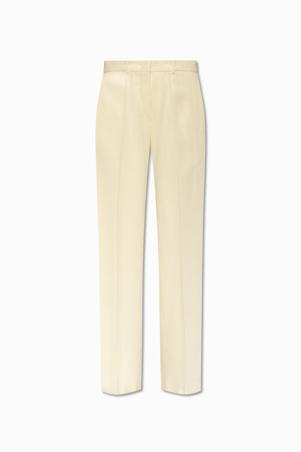 Wide pleat-front trousers