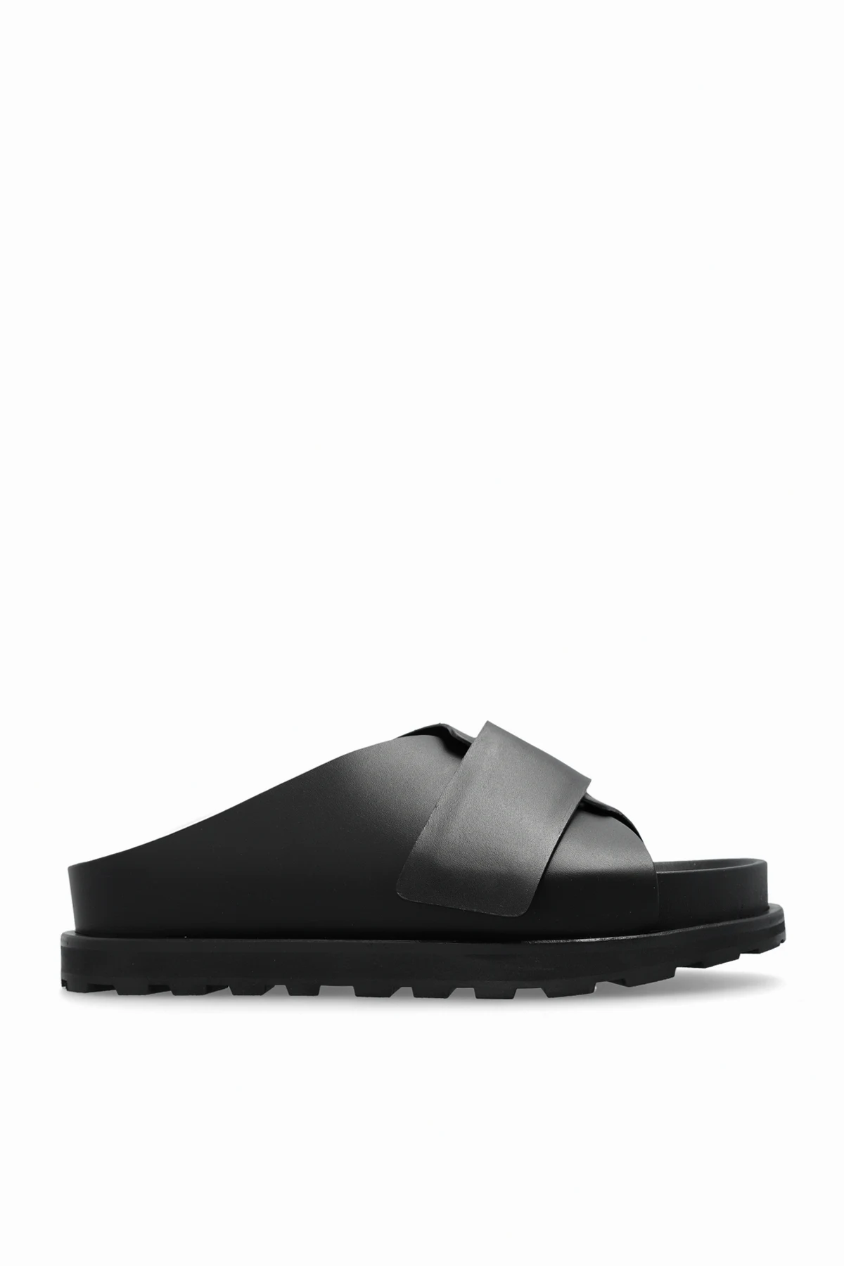 Leather slides
