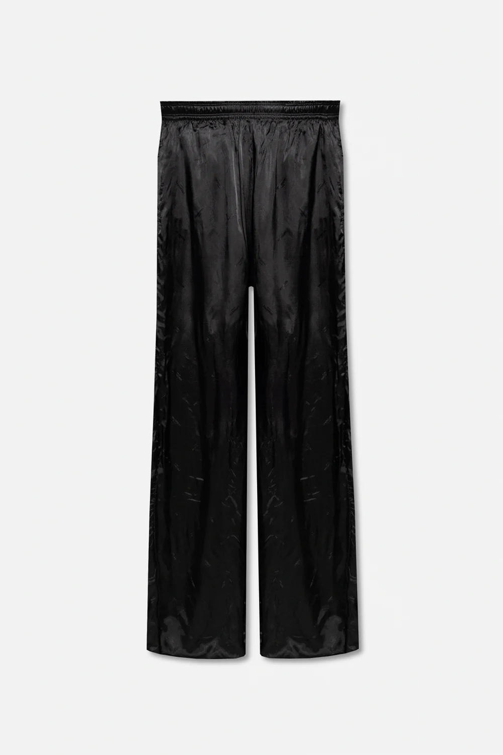 Satin trousers with logo