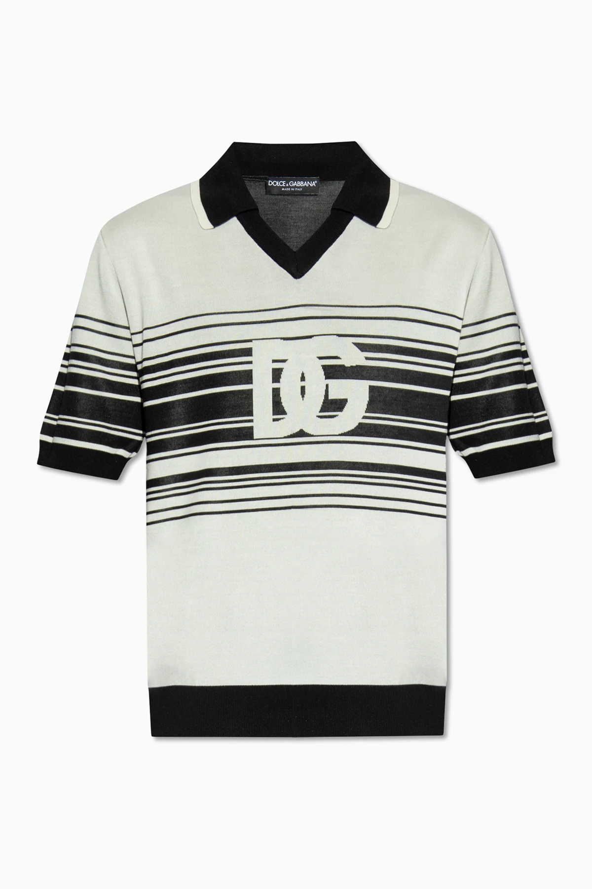 Silk polo shirt with logo