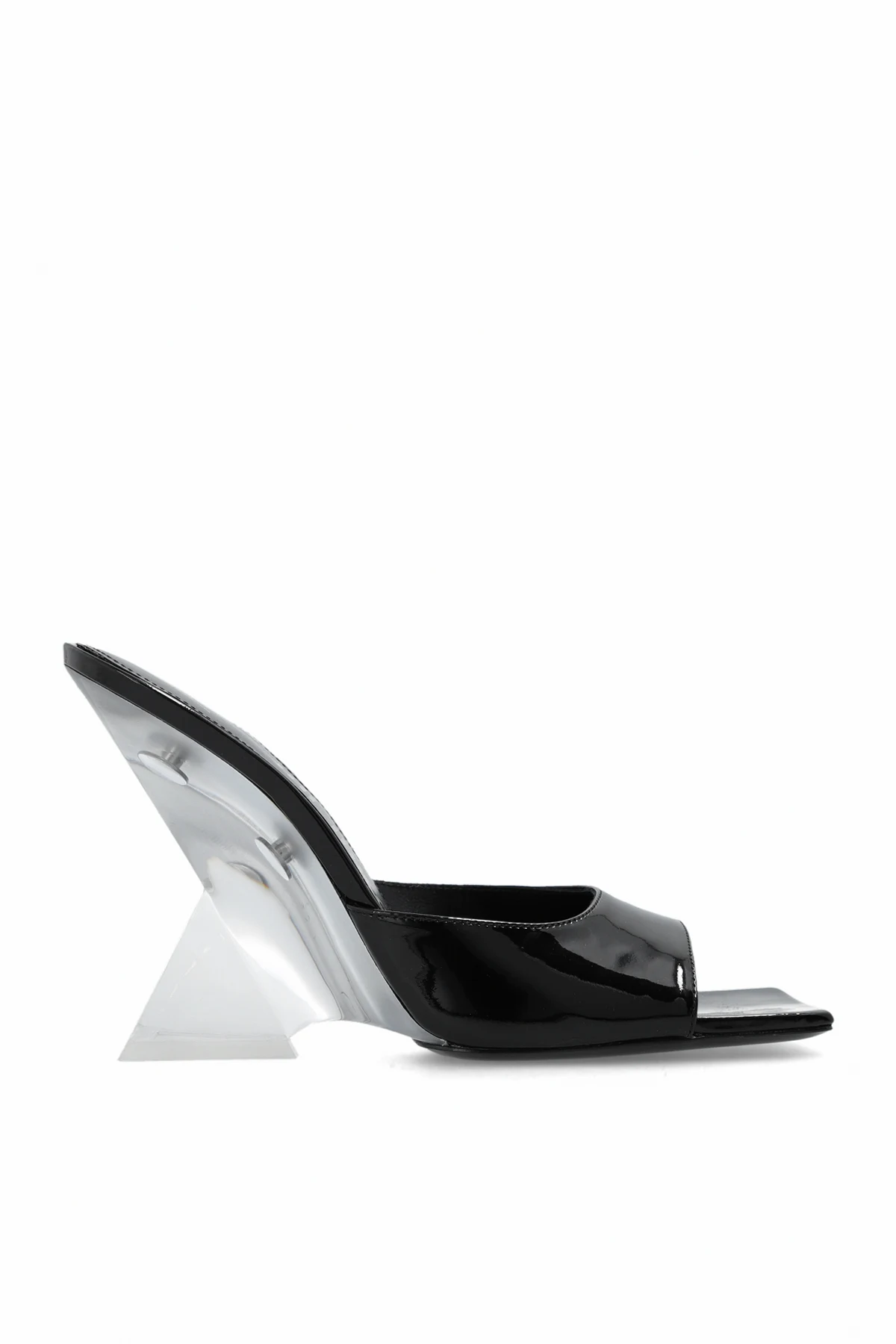 ‘Cheope’ glossy wedge mules