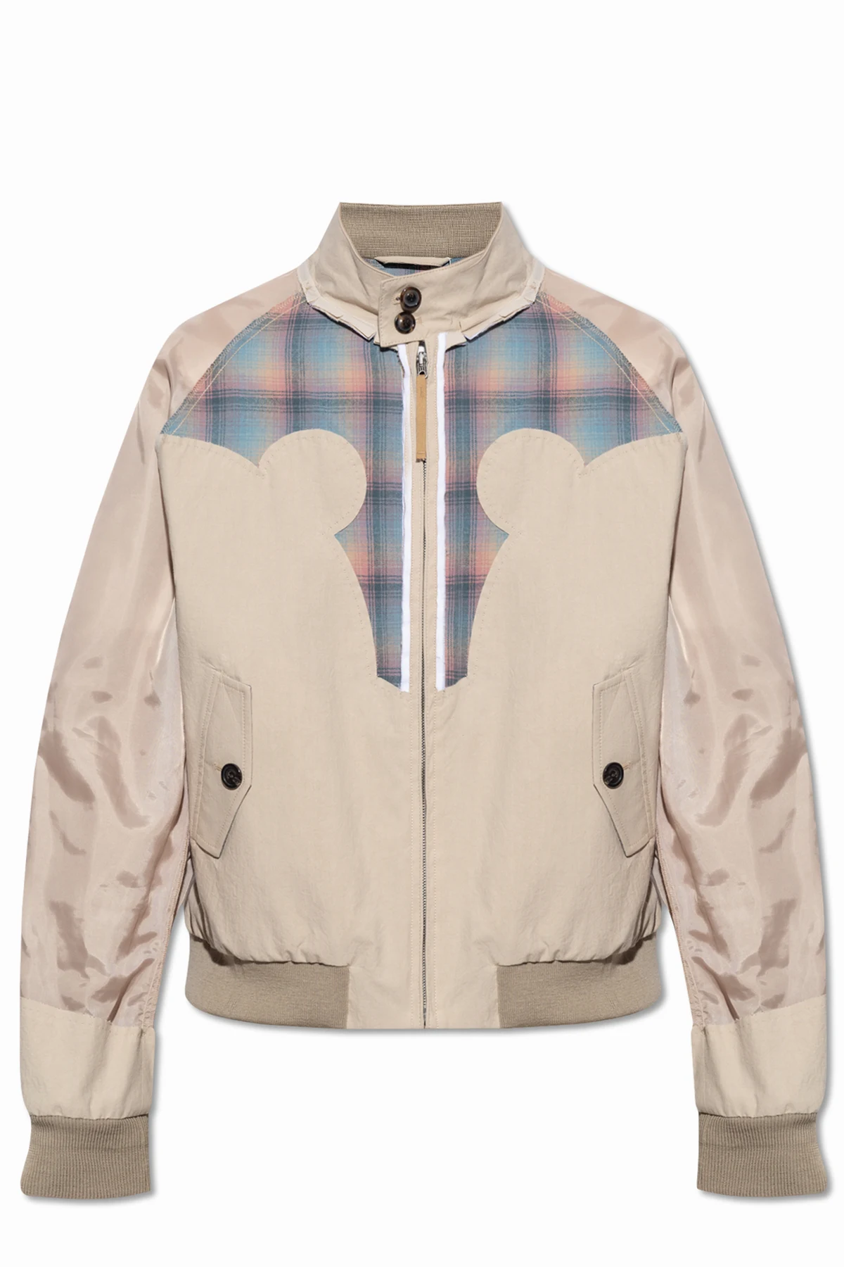 Kurtka ze wzorem w kratę