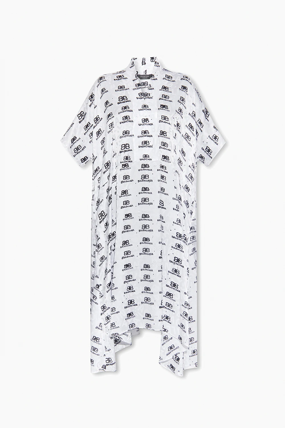 Silk dress with monogram
