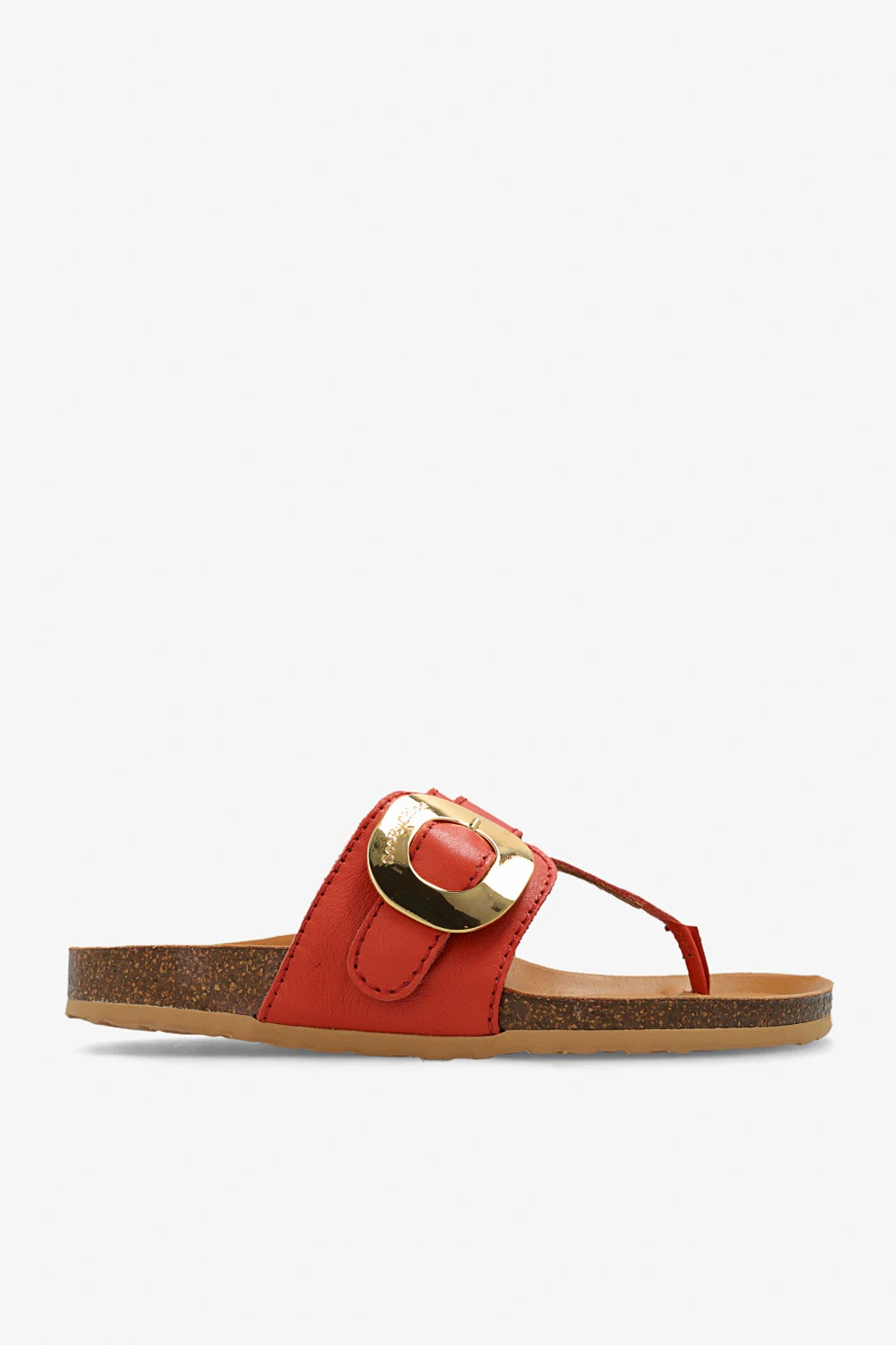 ‘Chany’ leather slides