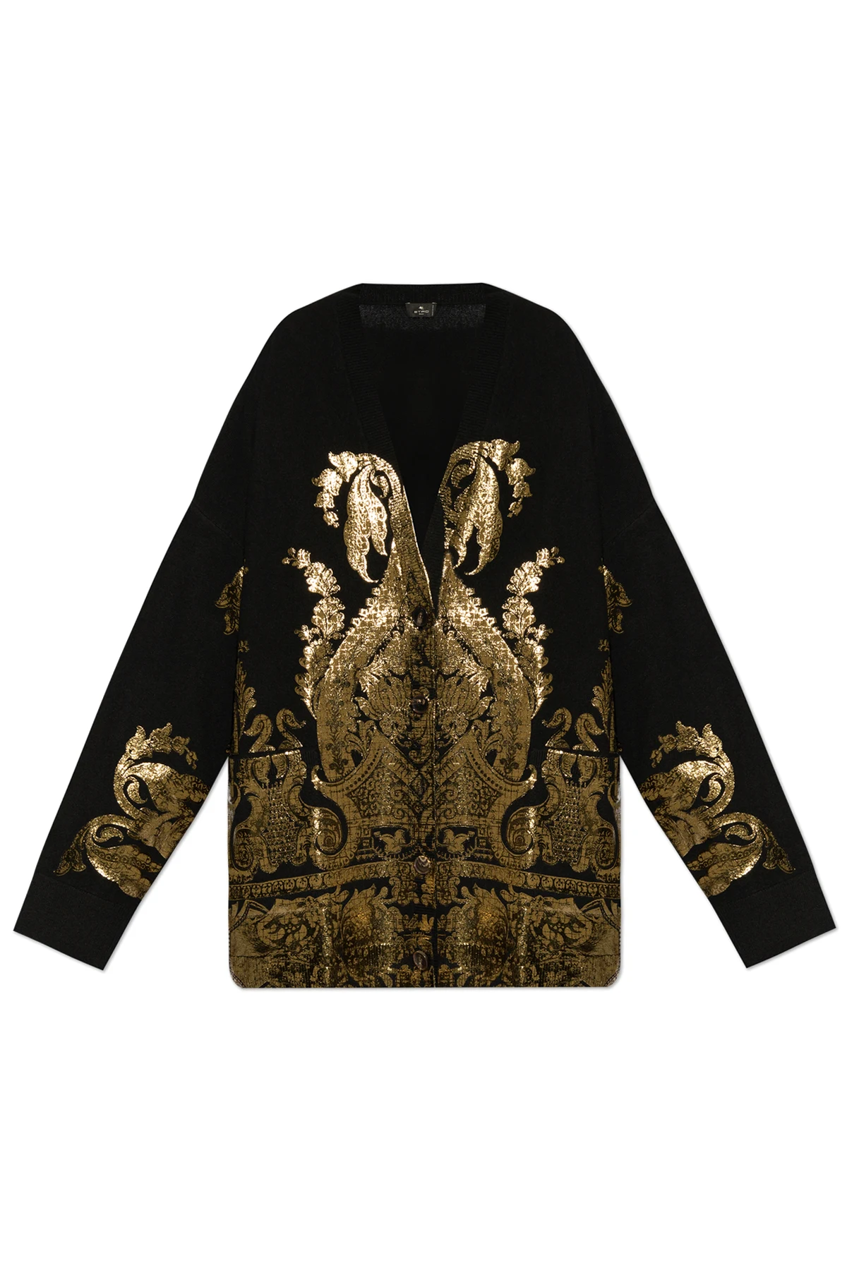 Lockerer Cardigan mit glänzendem Druck