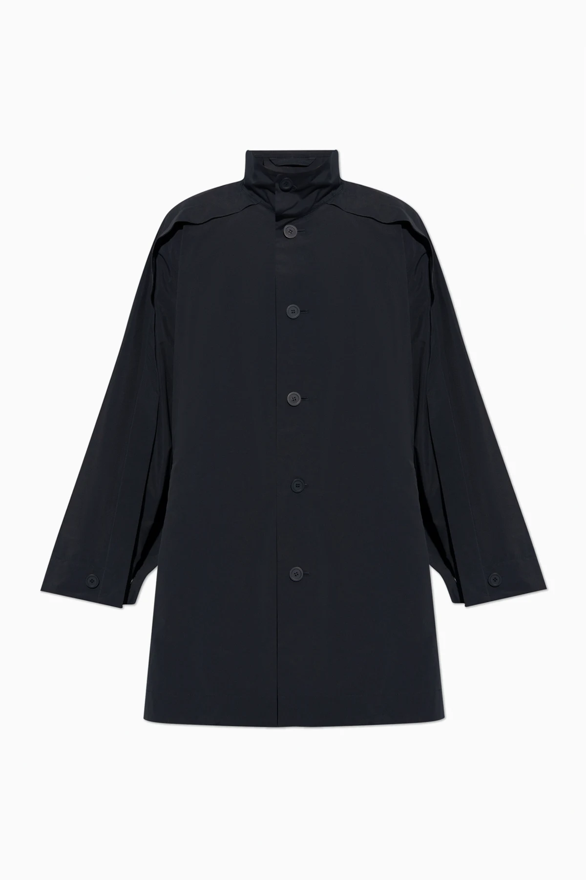 Issey Miyake Homme Plisse Mantel mit Stehkragen