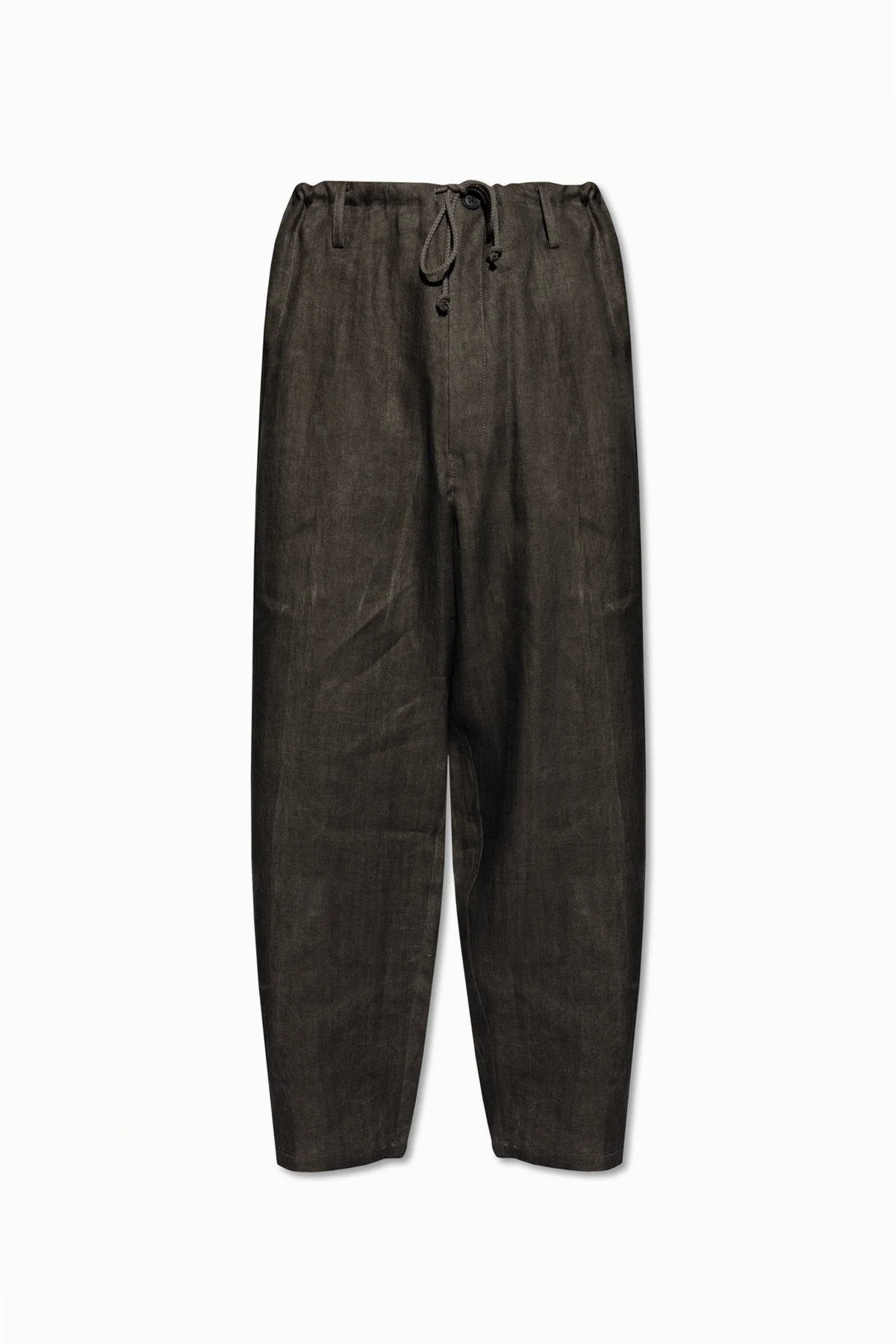 Loose-fitting linen trousers