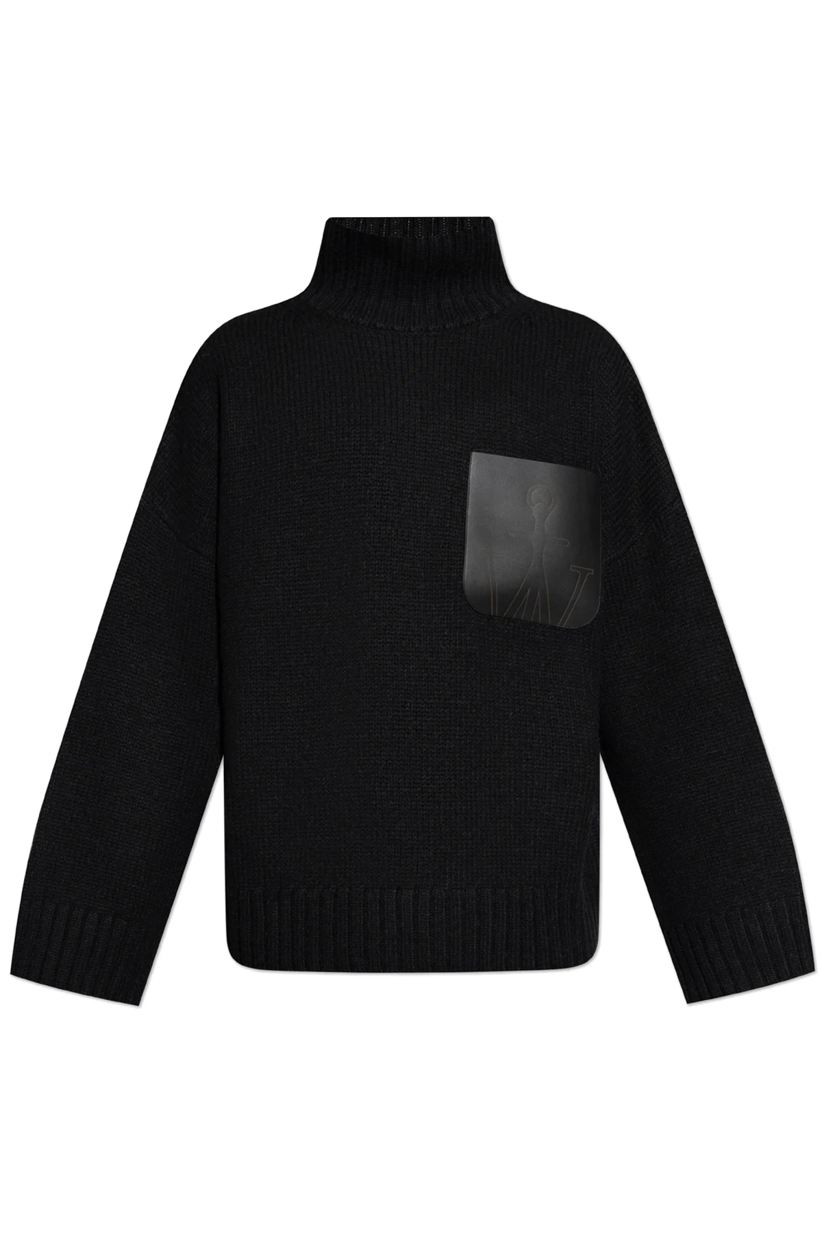 BLACK Turtleneck with Pocket