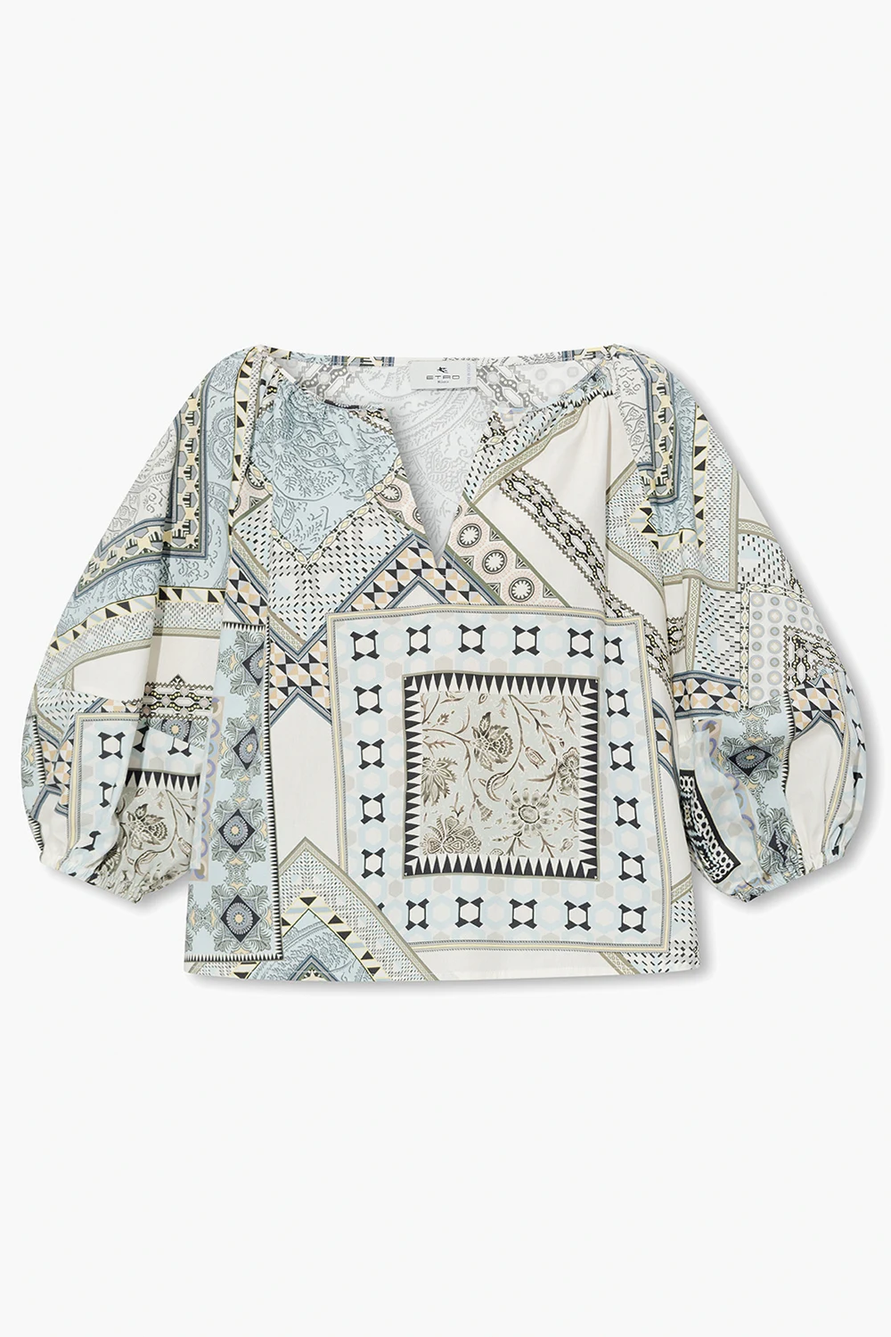 Top with geometrical pattern