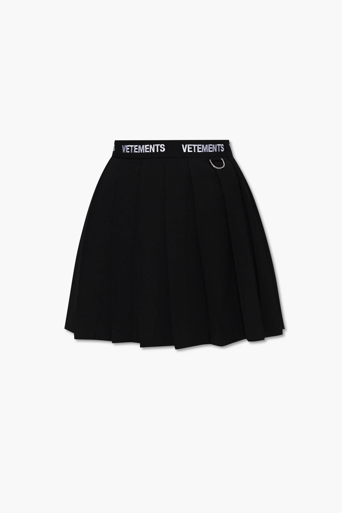 Pleated skirt with logo