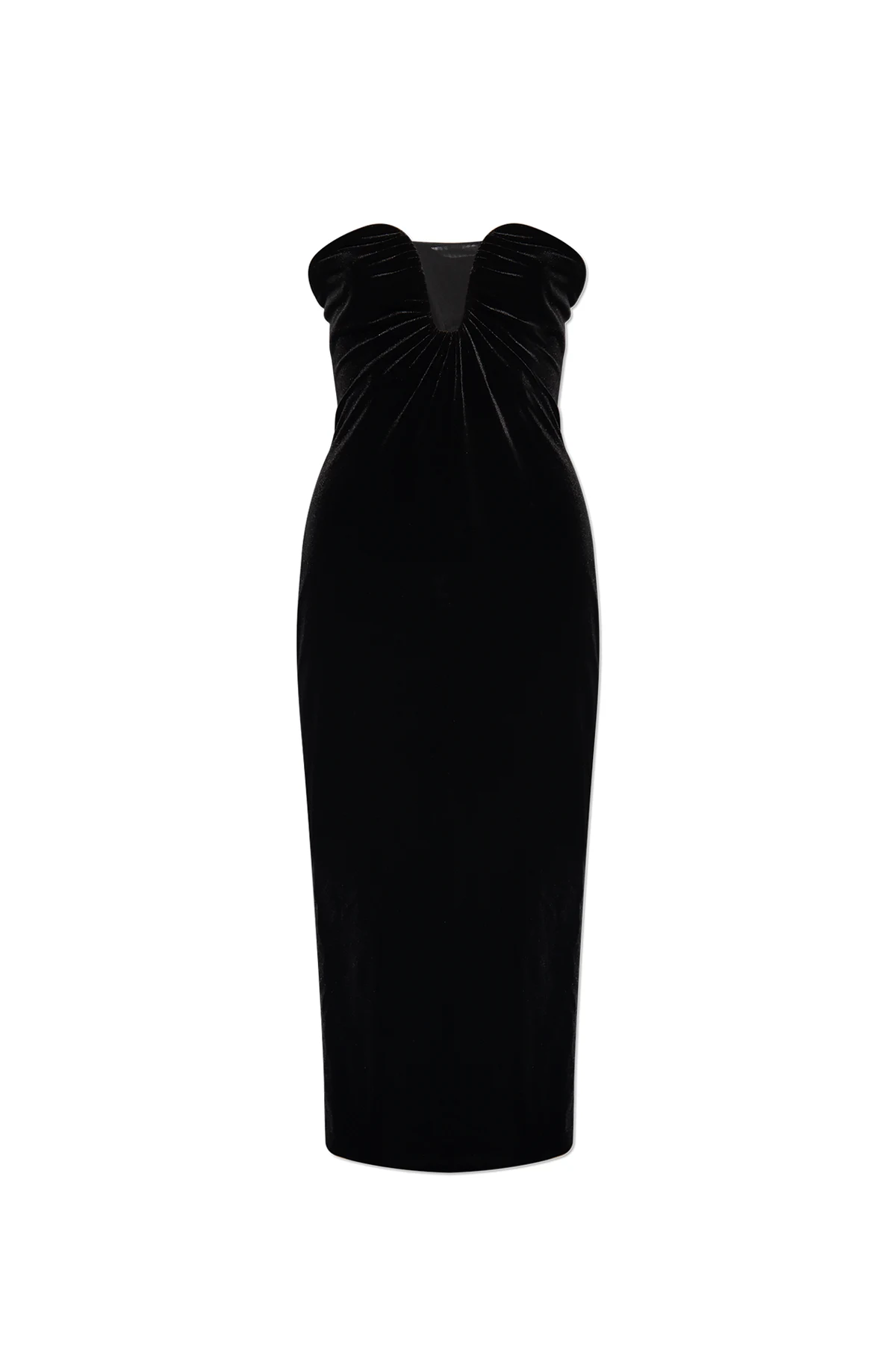 Velvet strapless dress