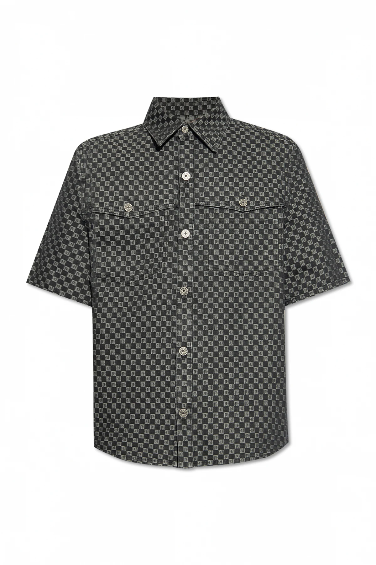 Denim shirt with monogram