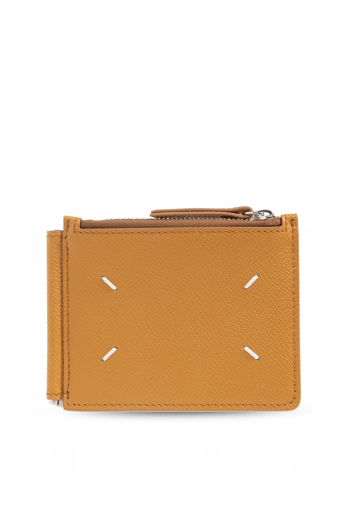 Leather wallet with money clip