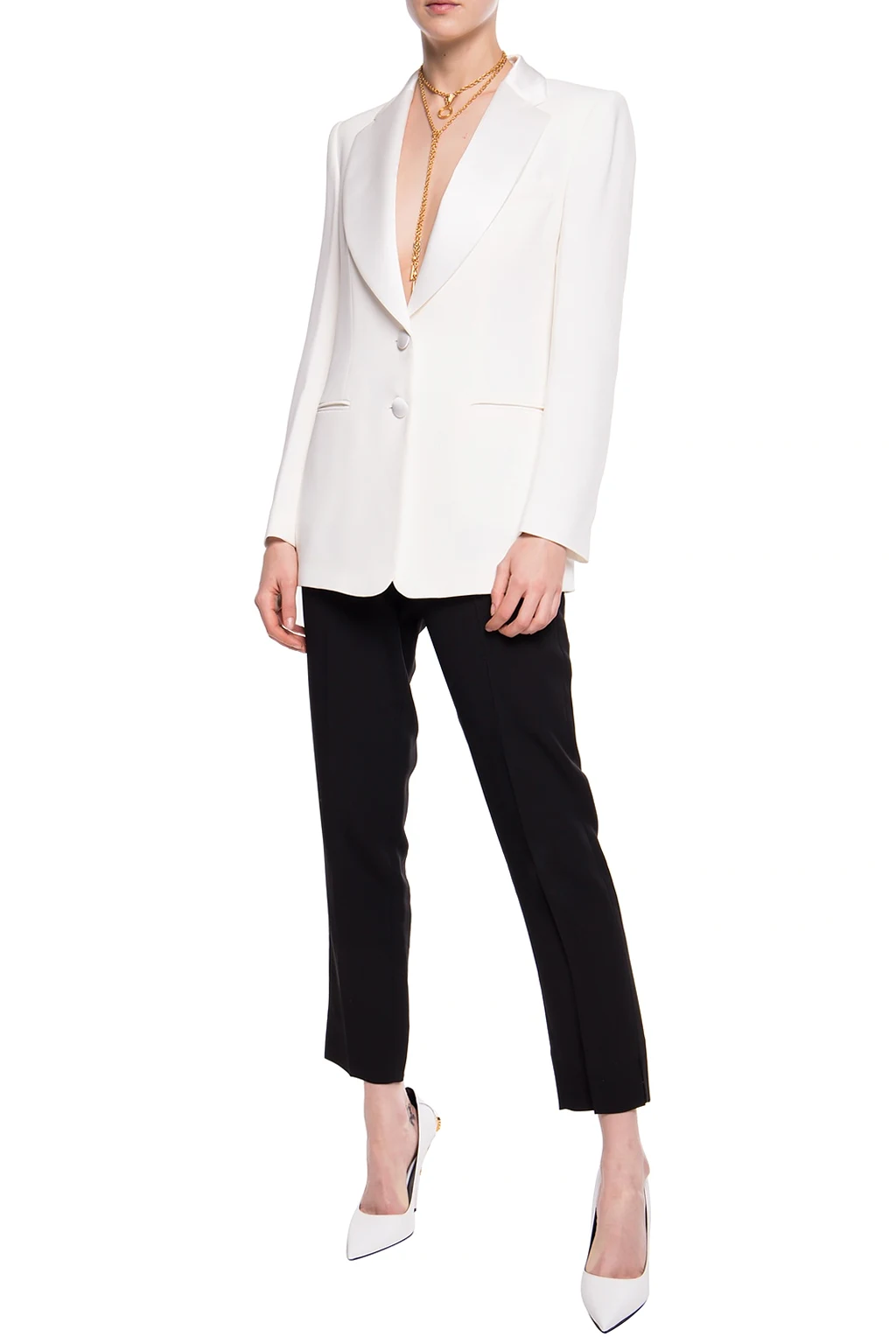 Pleat-front trousers with vents