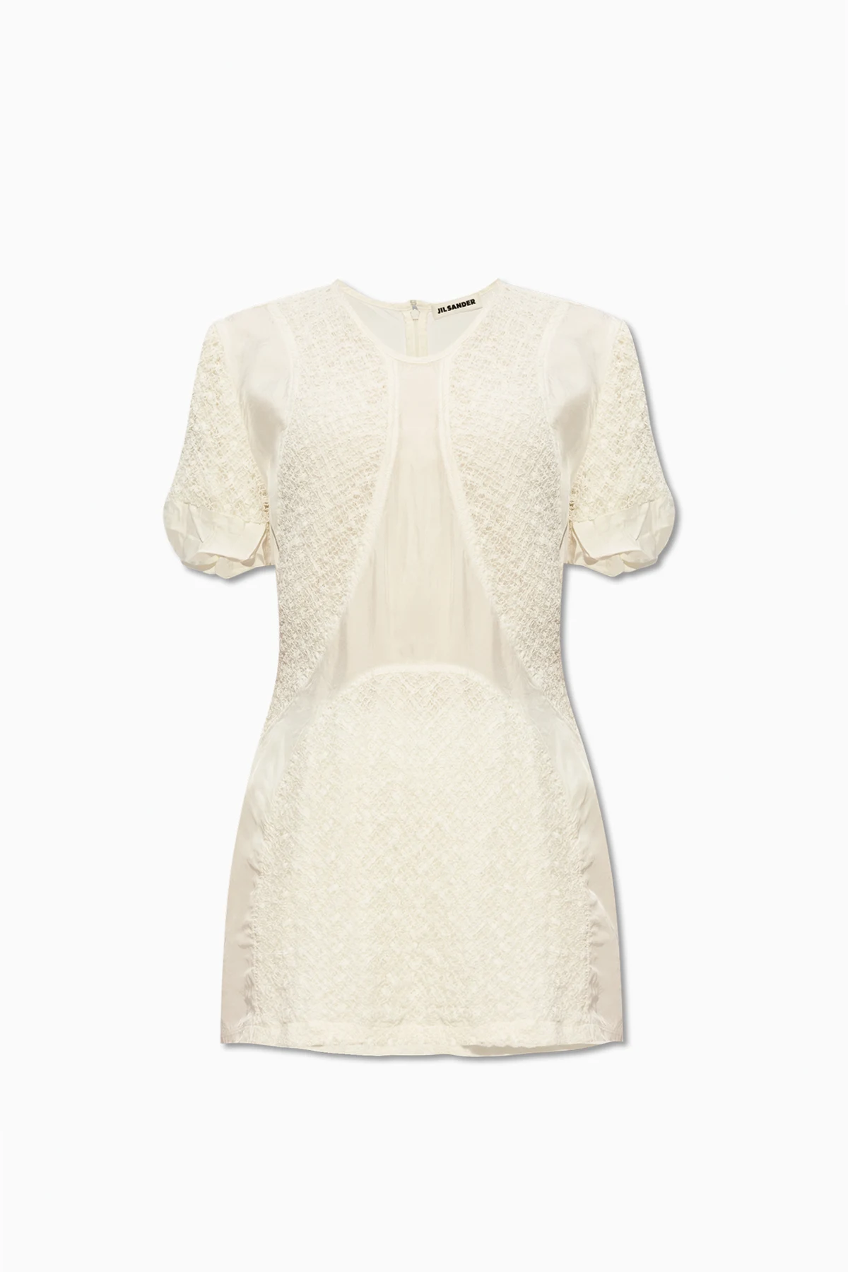 Top in contrasting fabrics