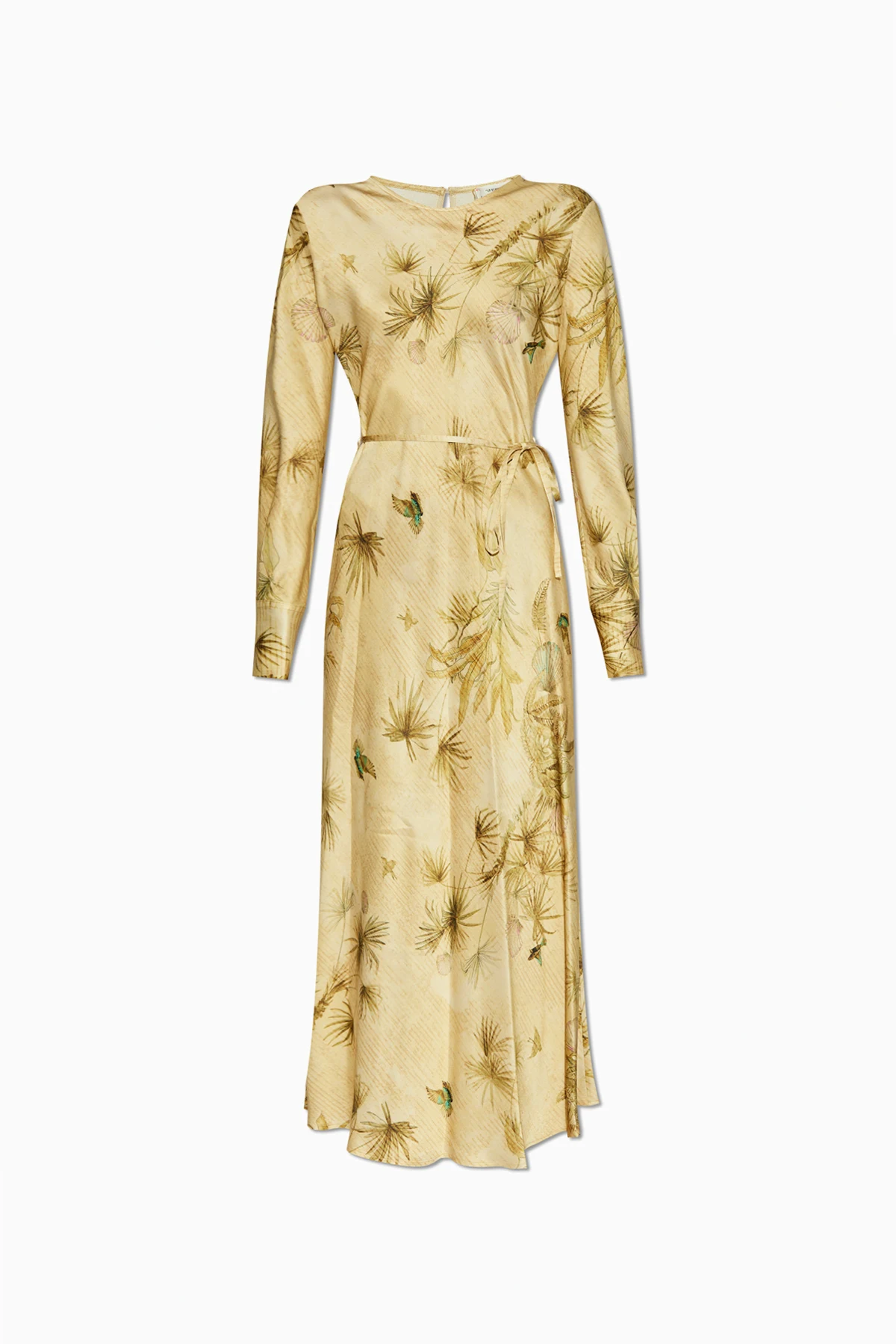 cream Dress with print