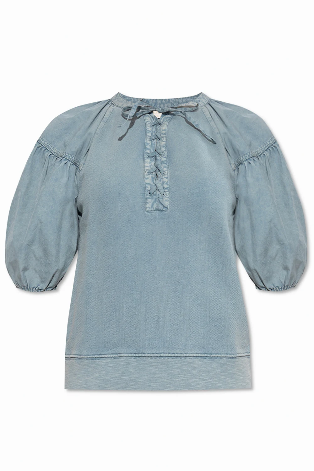 ‘James’ top with puff sleeves