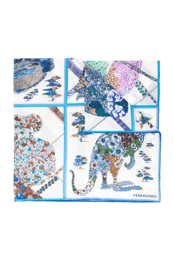 MULTICOLOUR Silk scarf with print