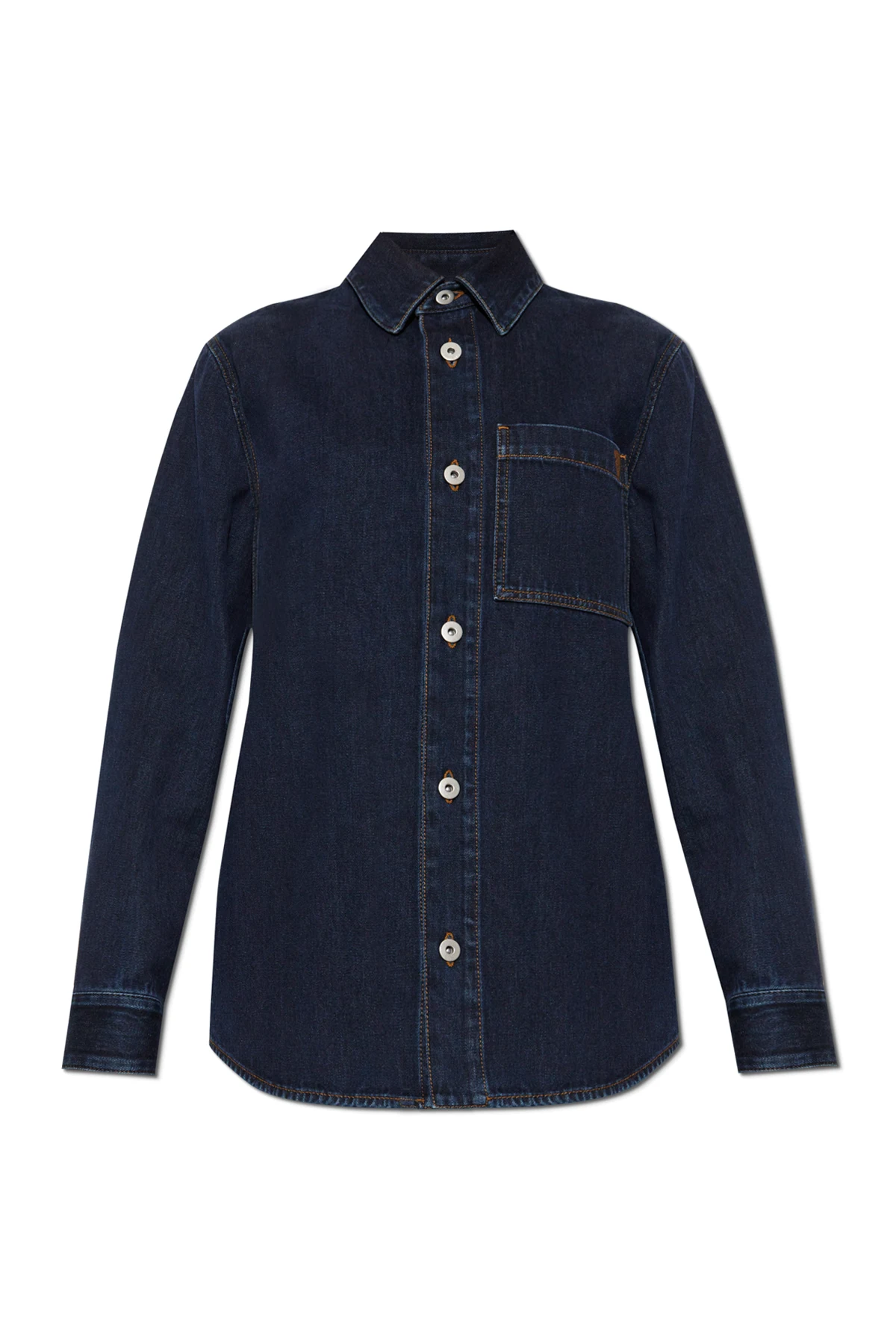NAVY BLUE Denim shirt with pocket