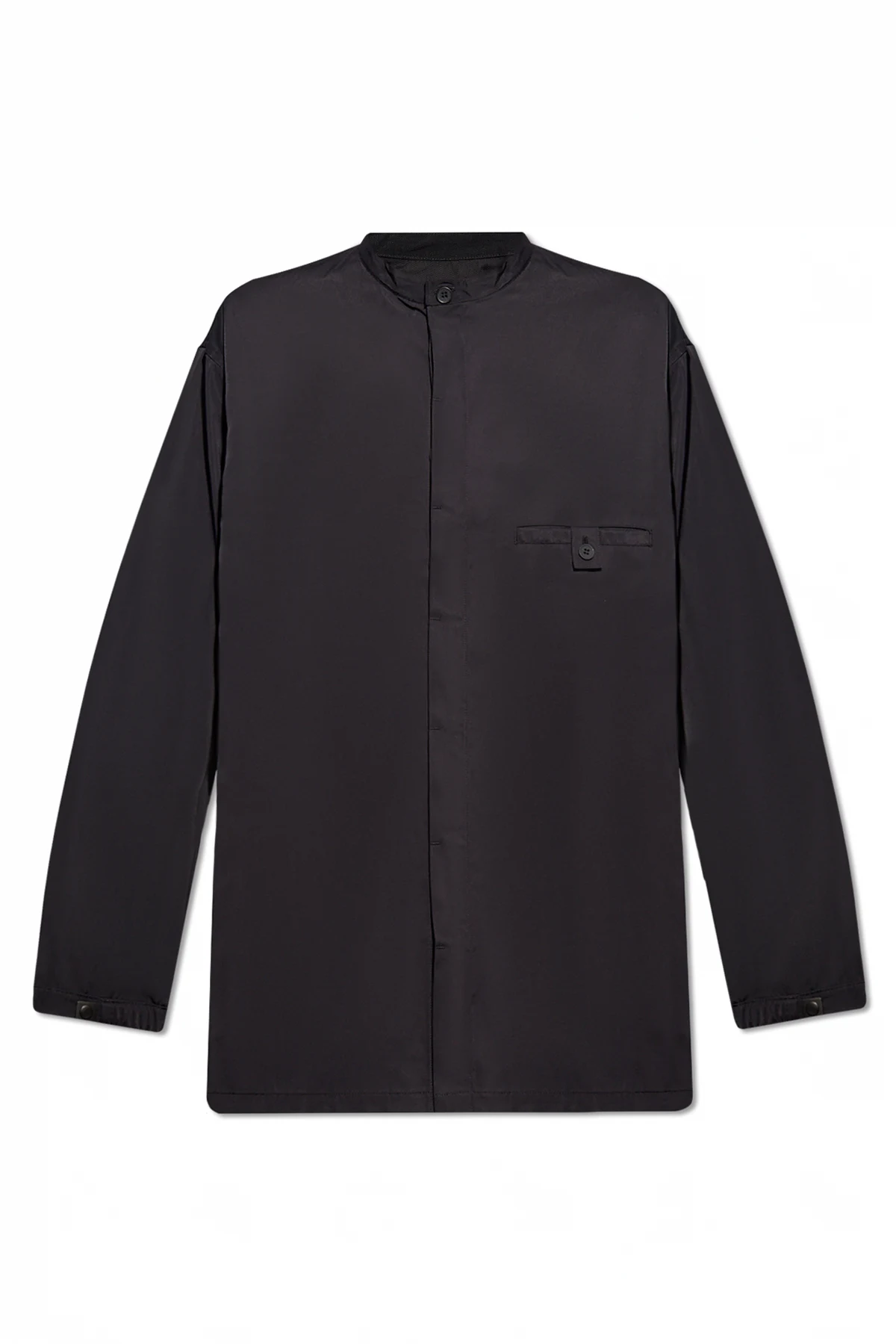 Shirt with standing collar