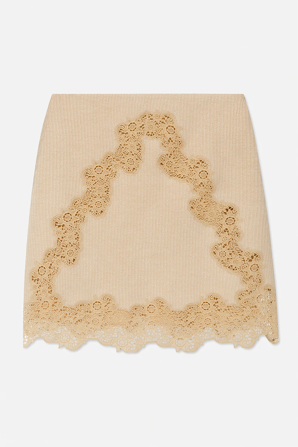 Lace-trimmed skirt