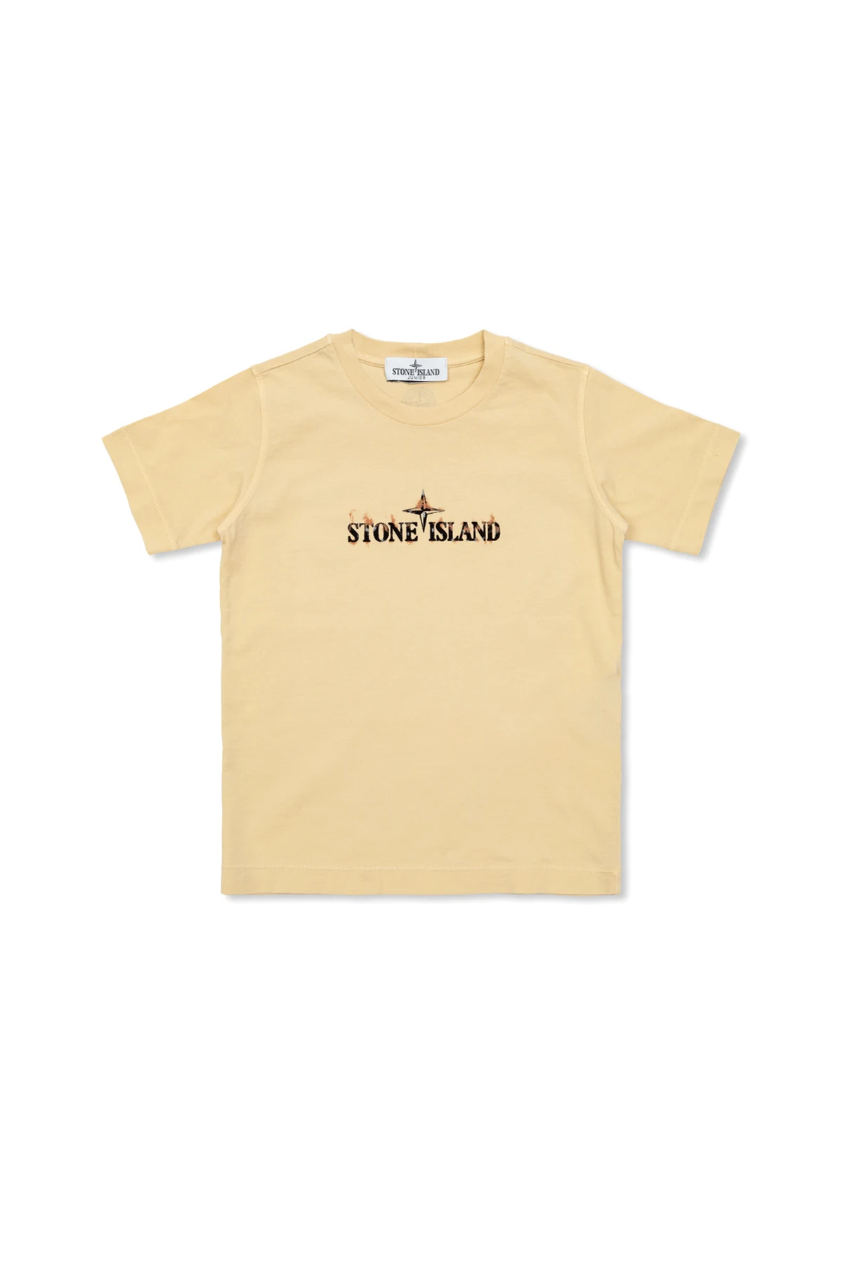 beige T-shirt with logo