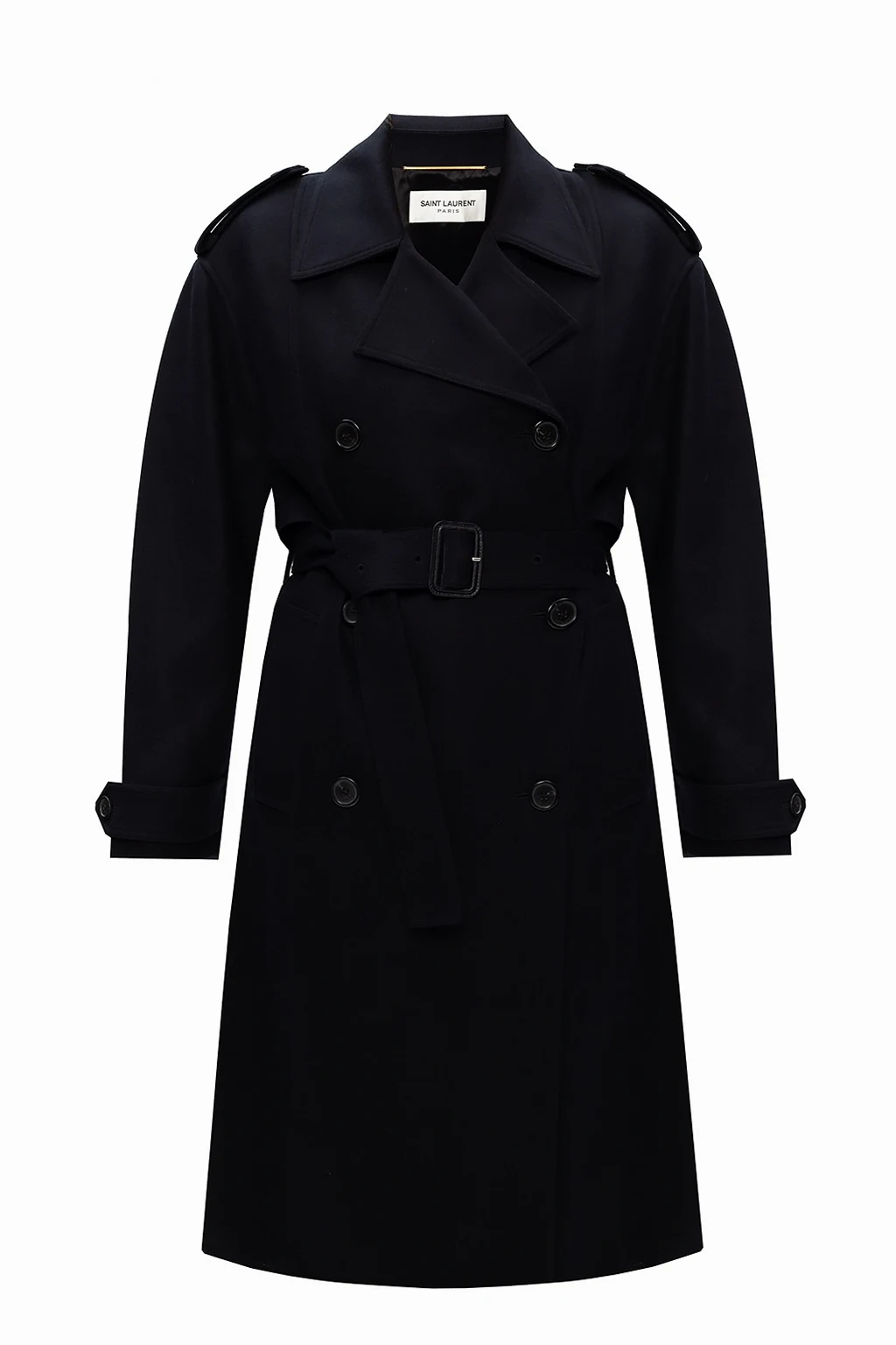 Wool trench with notch lapels