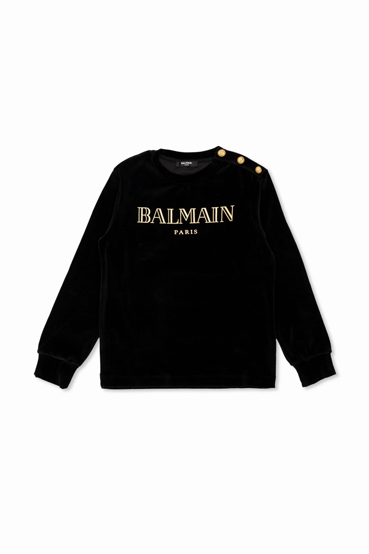 BLACK Velvet sweatshirt with logo