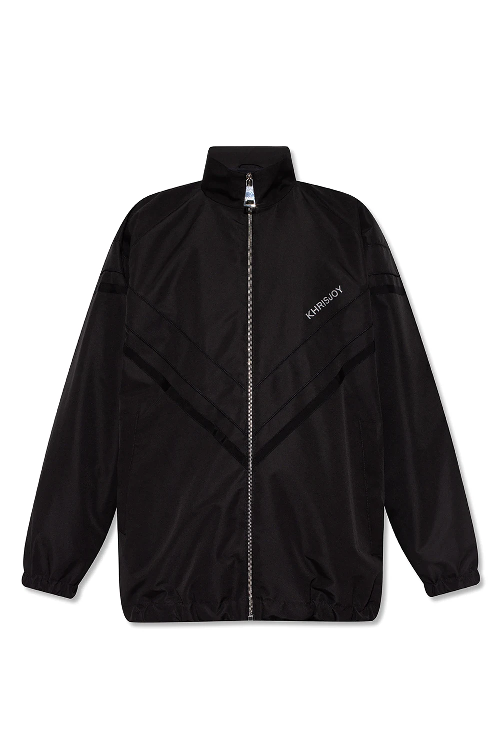 Jacket with standing collar