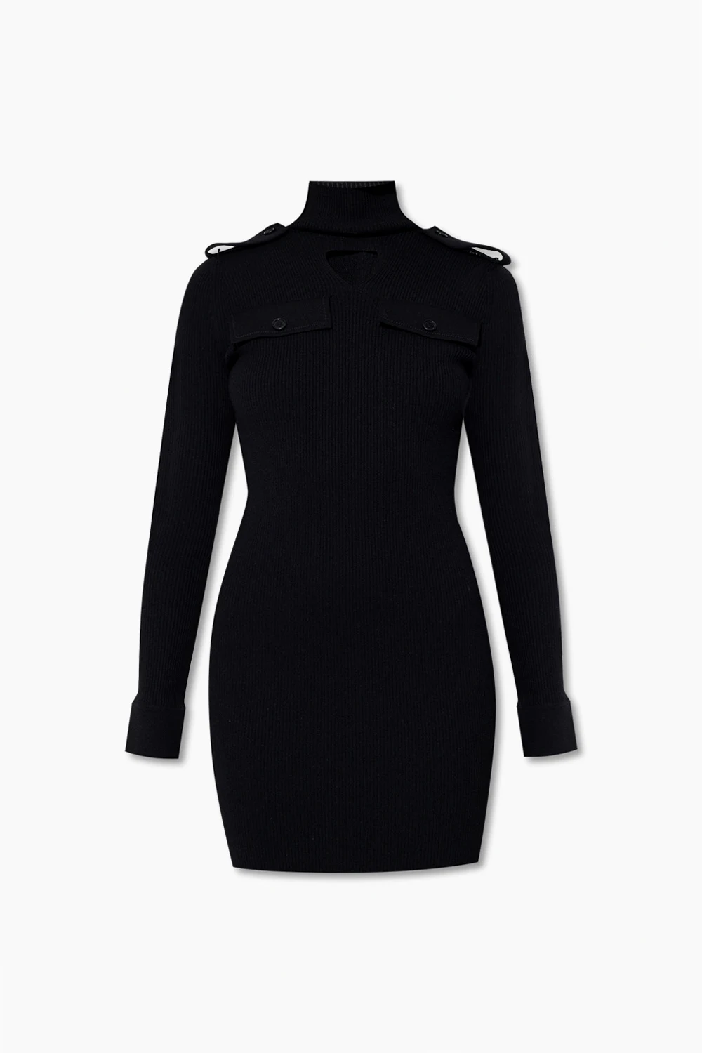 Ribbed turtleneck dress
