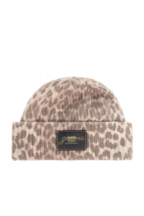 BEIGE Mütze mit Tiermotiv