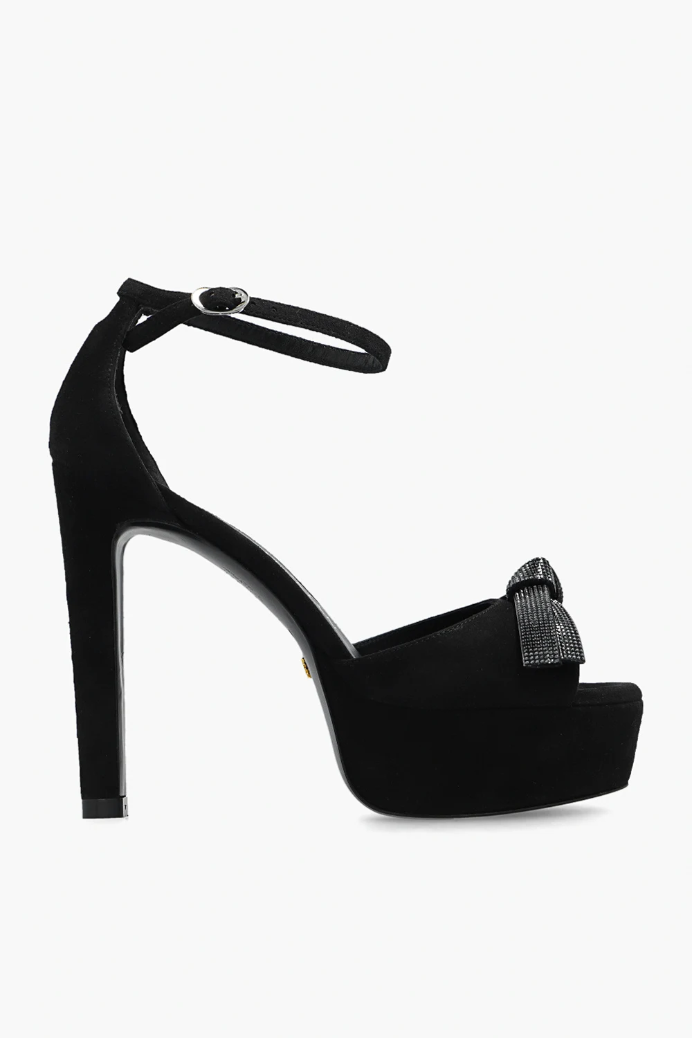 ‘Discoplatform Bow’ heeled sandals