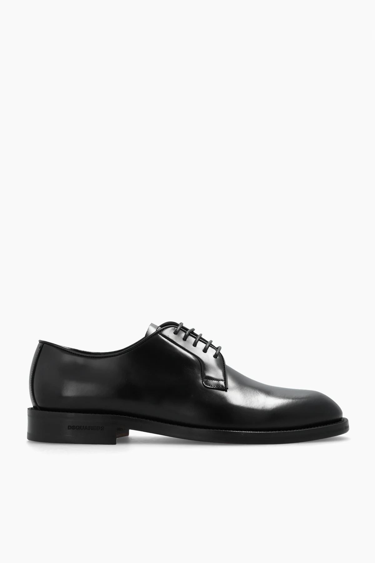 BLACK Leather derby shoes