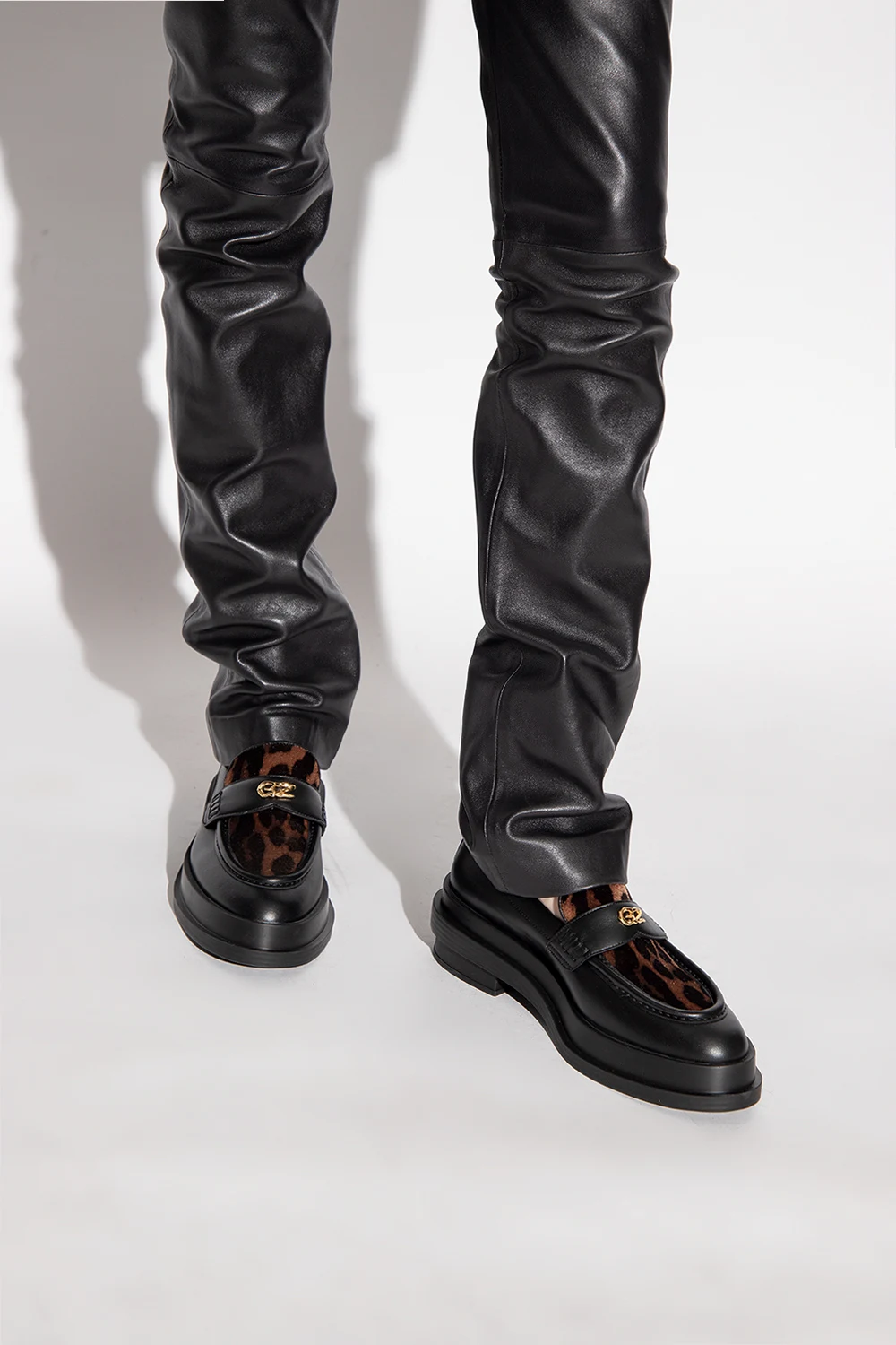 ‘Mallick’ leather loafers