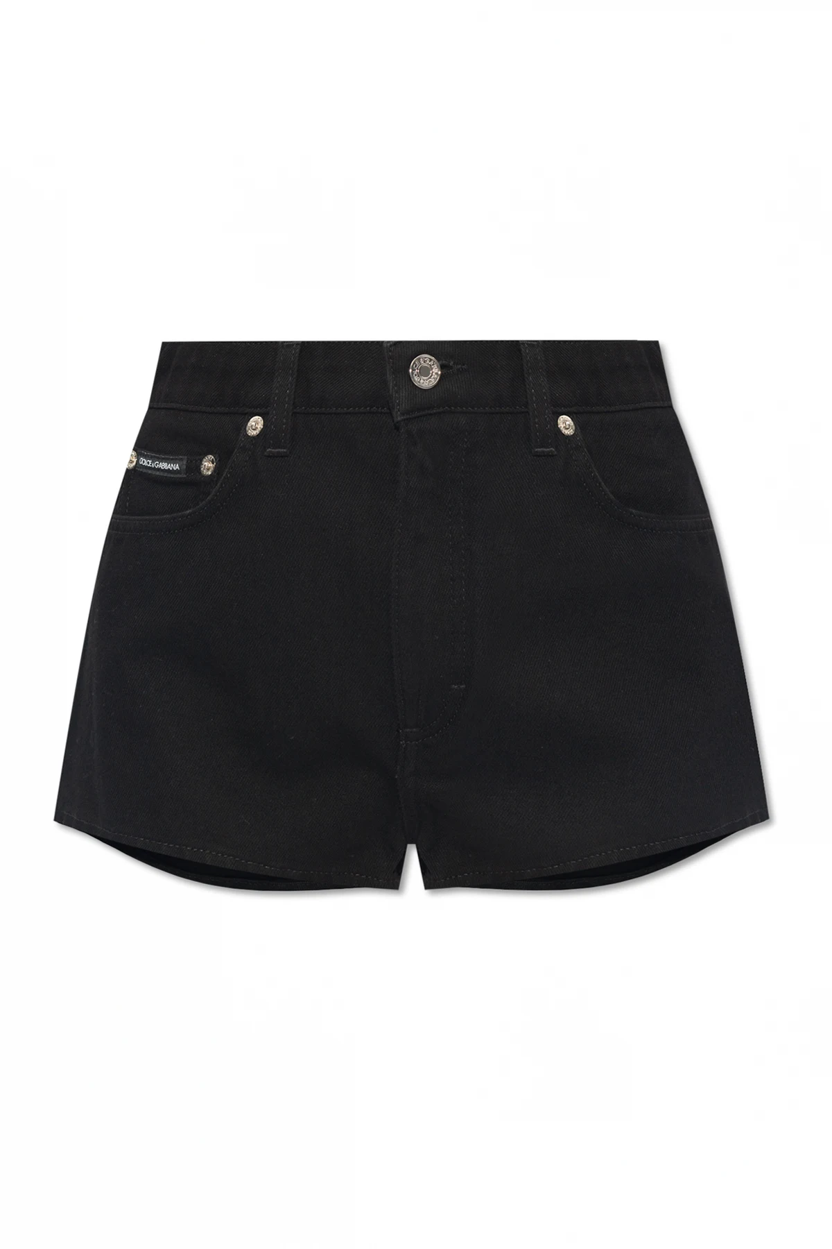 High-rise denim shorts