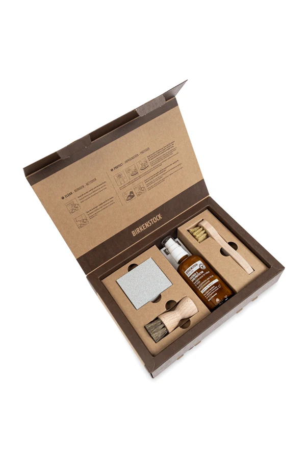 BROWN Suede and nubuck leather shoe care kit