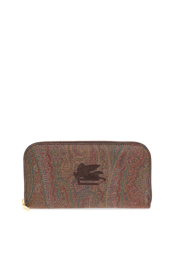 BRAUN Portemonnaie mit aufgesticktem Logo