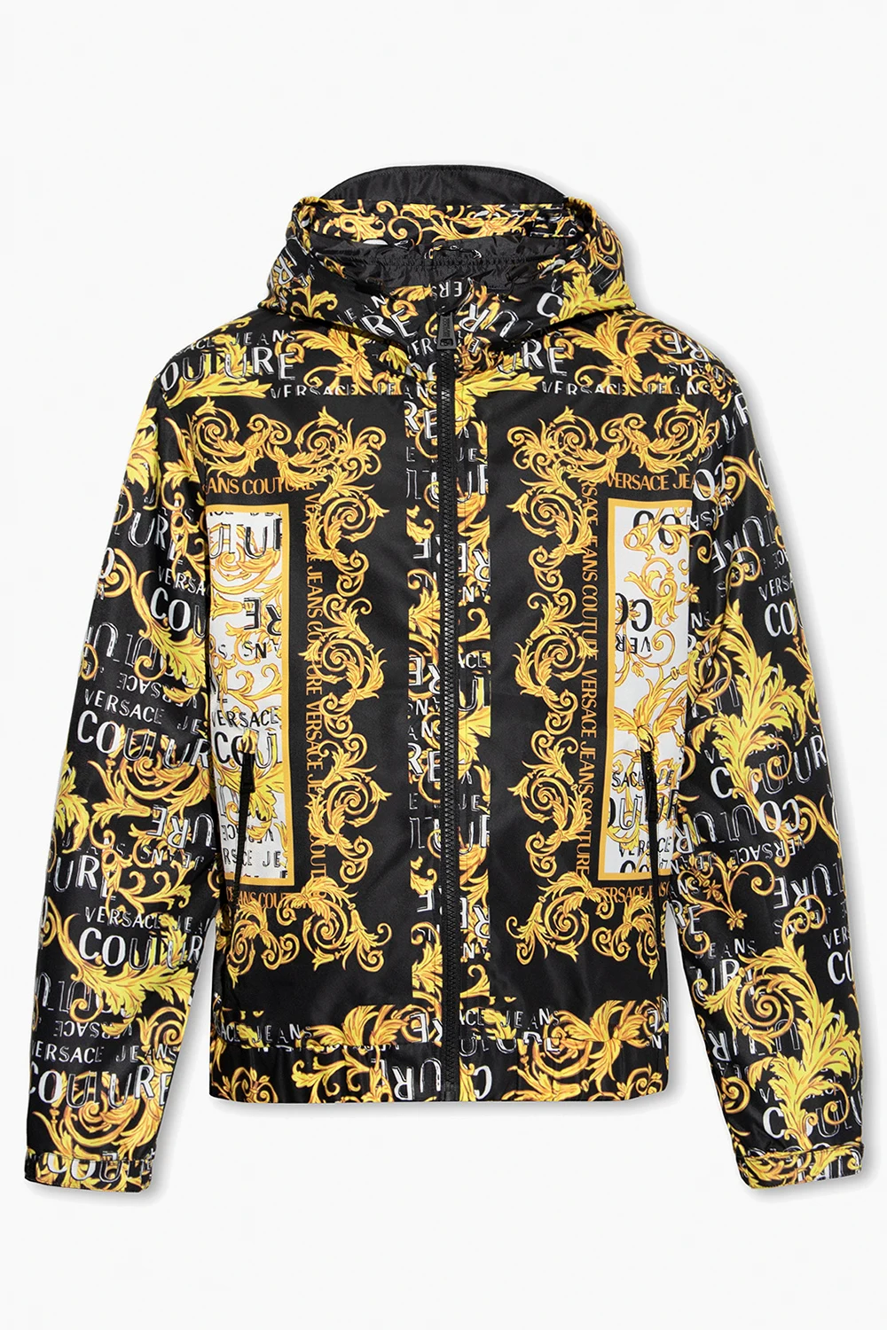 Patterned hooded jacket