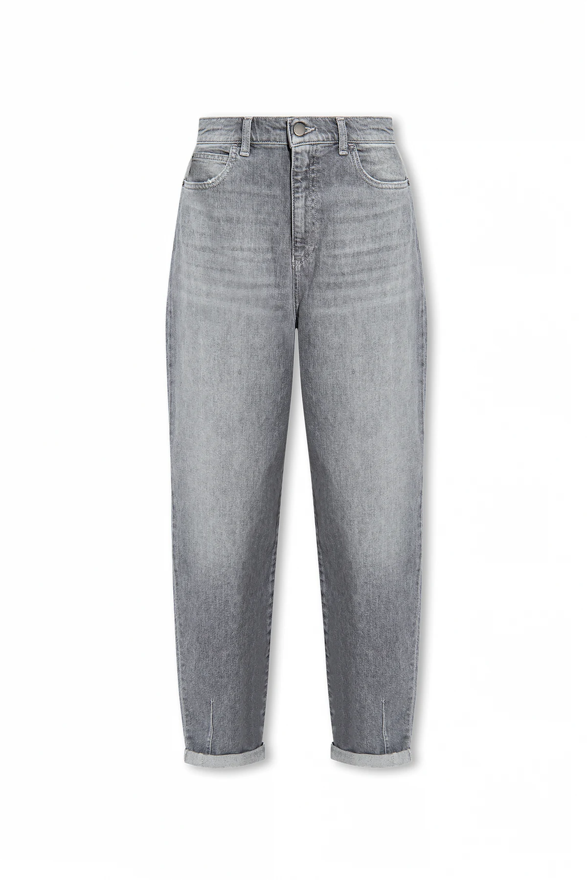 High-waisted jeans
