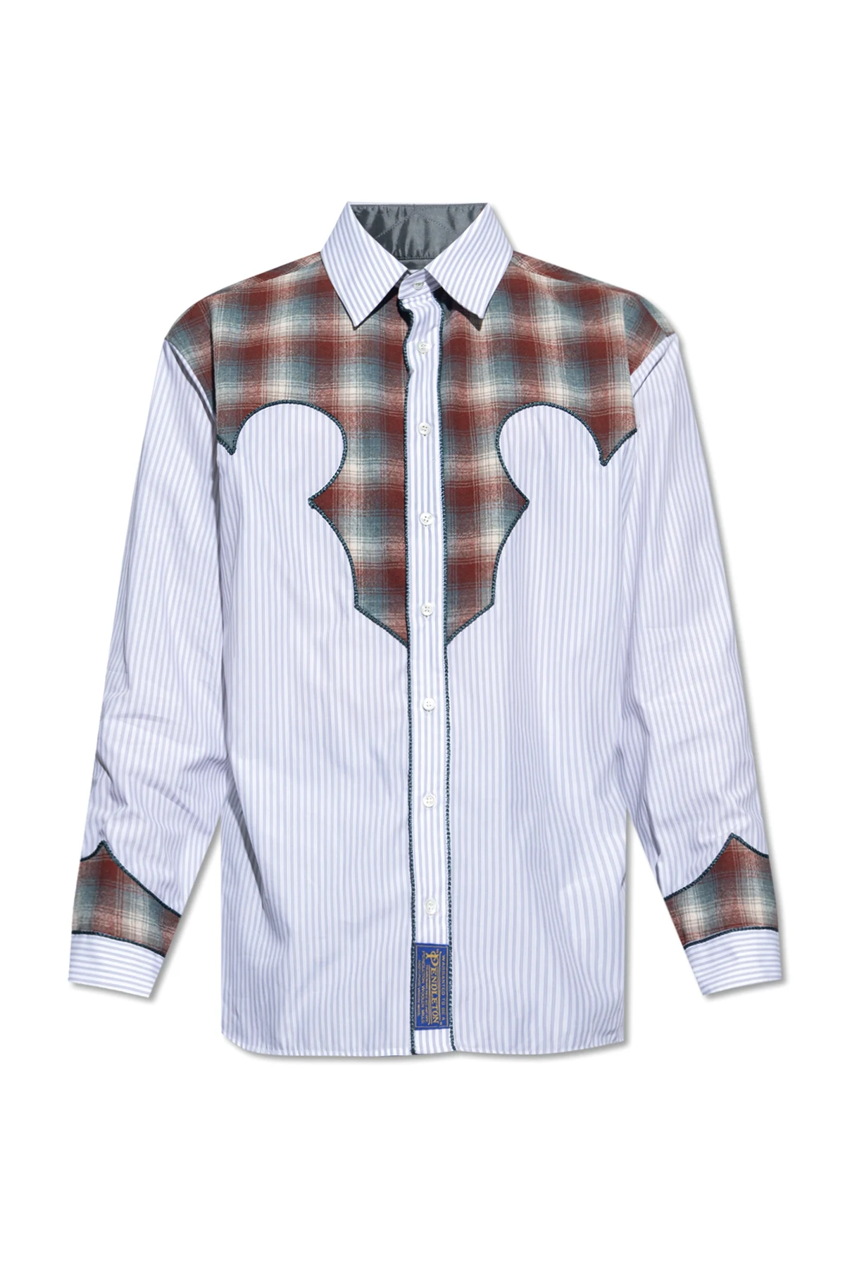 Koszula z łączonych materiałów