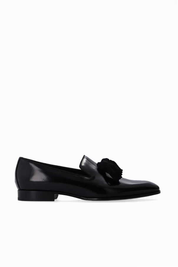 BLACK ‘Foxley’ leather moccasins